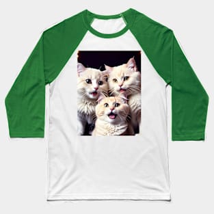 Happy New Year Cat - Modern digital art Baseball T-Shirt